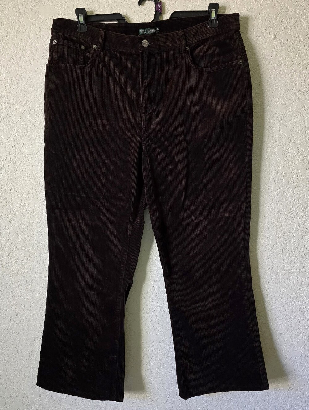 Ralph Lauren Women's Wide-Leg Corduroy Pants in Brown